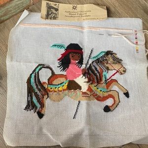 Authorized DeGrazia Hand Painted Needlepoint Desings by Cassandra & Tish